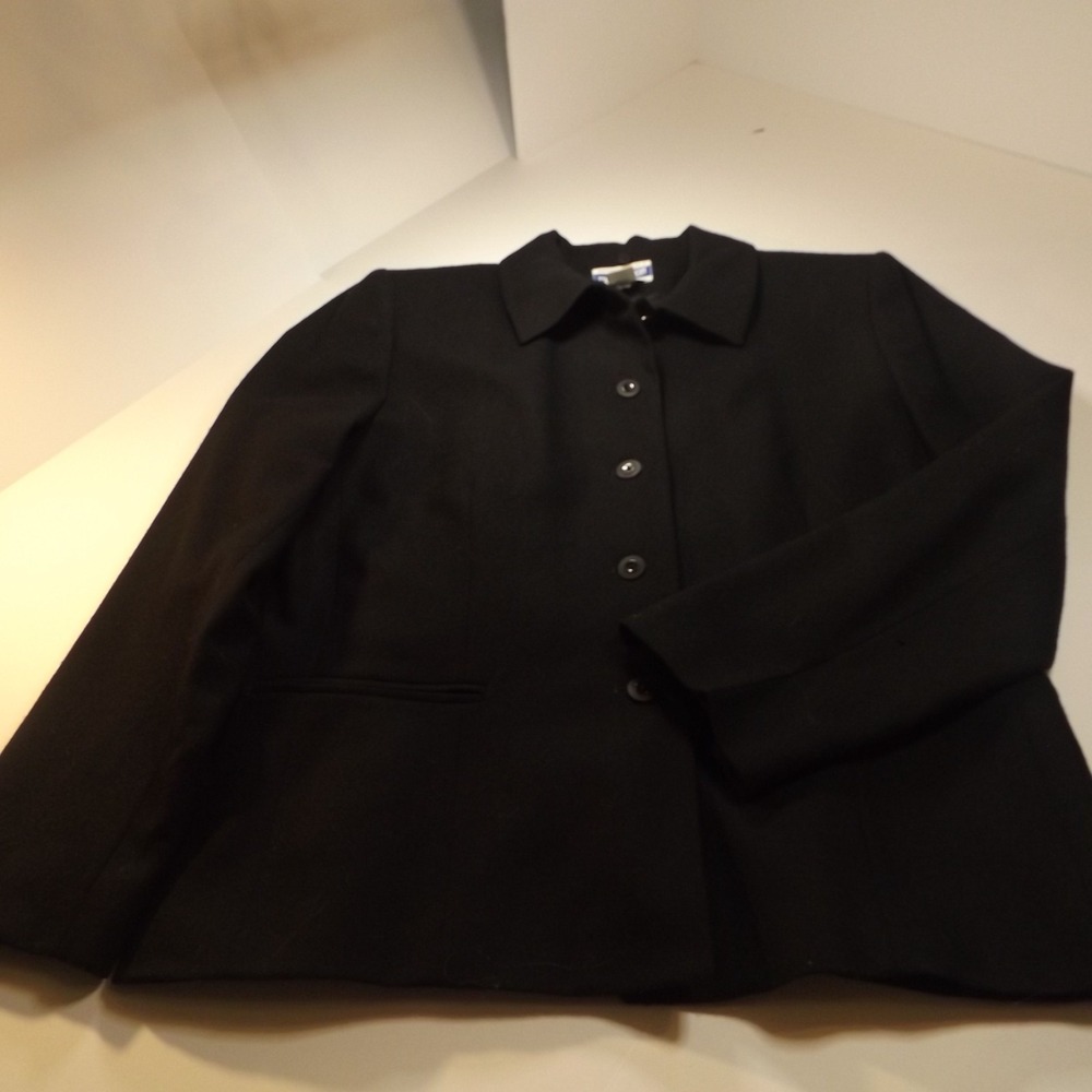 PENDLETON Womens Size 12 VINTAGE Black Retro Jacket Wool Career Classic
